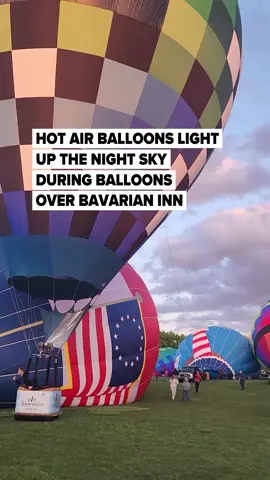Hundreds of spectators gathered to watch 13 hot air balloons light up the night sky for a balloon glow during the 18th annual Balloons Over Bavarian Inn on Saturday, May 24, at Frankenmuth Credit Union Event Field in Frankenmuth. Before the balloon glow, 12 balloons took flight. They were the first balloons to take flight at night over the weekend schedule due to poor weather on Friday. (Video by Ayrton Breckenridge | MLive.com)