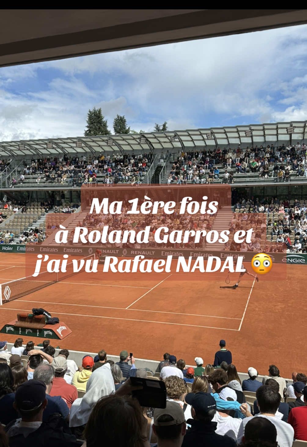 Ma première fois à Roland Garros 🎾 et j’ai vu Rafael Nadal 🤩 @Roland-Garros #RolandGarros #rafaelnadal #tennisplayer #sport #tennis #tommypaul #elmermoller 