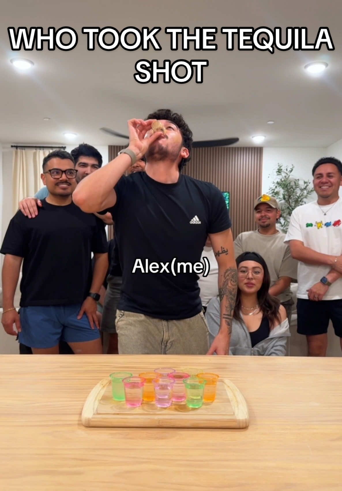 Who took the shot of tequila? To this day, we don’t know 😭😭😭 #tequilashot #drunkfriends #fyp 