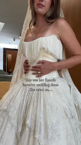 This was her fiancés favorite and I agree! #weddingdress 
