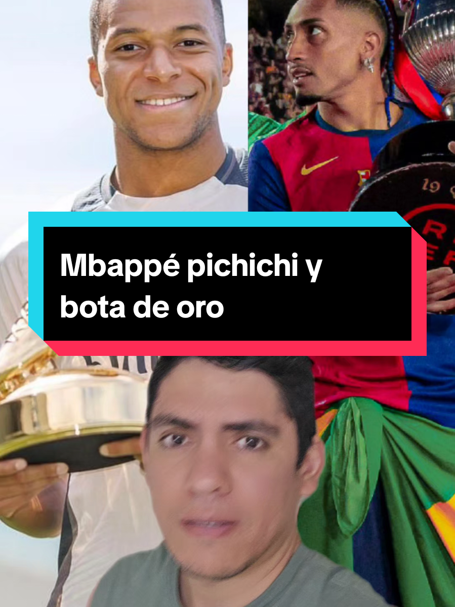 Kylian Mbappé gana la bota de oro y el pichichi. #mbappe #raphinha #botadeoro #pichichi #realmadrid 
