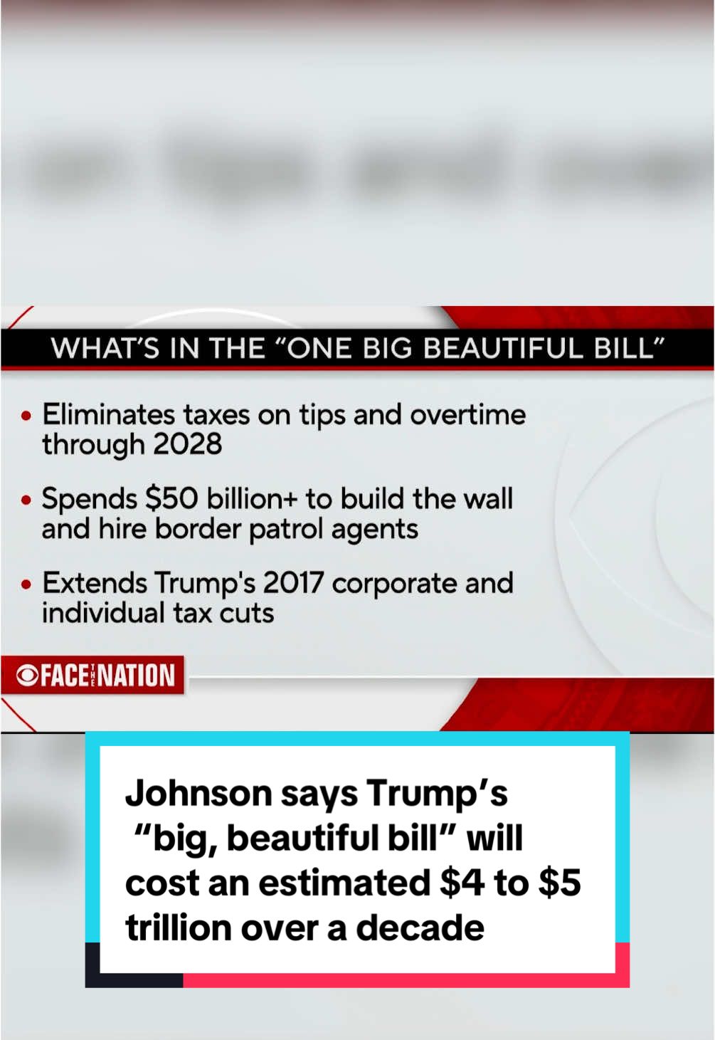 Speaker Mike Johnson (R-LA) says $4 to $5 trillion over the next decade is 