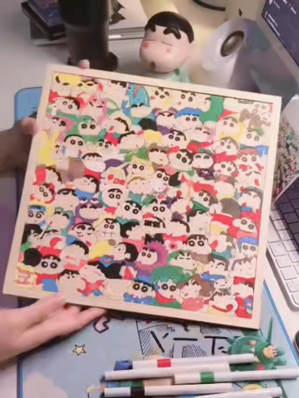 EP.3 เสร็จแล้ว 🥹👏🏻 #ระบายสี #ชินจัง #จิ๊กซอว์ #jigsaw #puzzle #shinchan #crayonshinchan @Sleeper Per @Park Park 