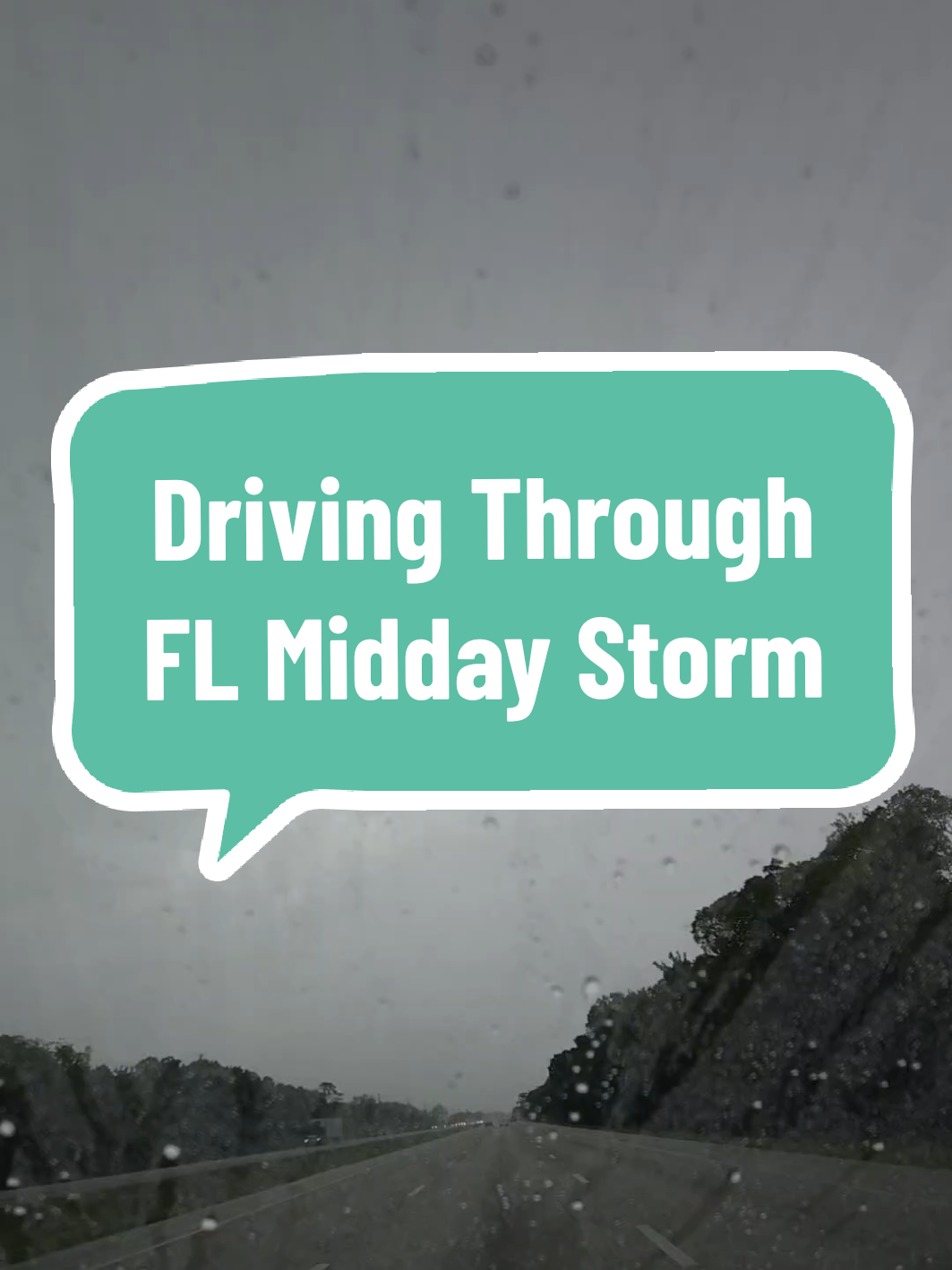 Driving through a midday Florida storm  #CapCut #Summer #rain #timelapse #florida #driving #fyp #weather #sky 