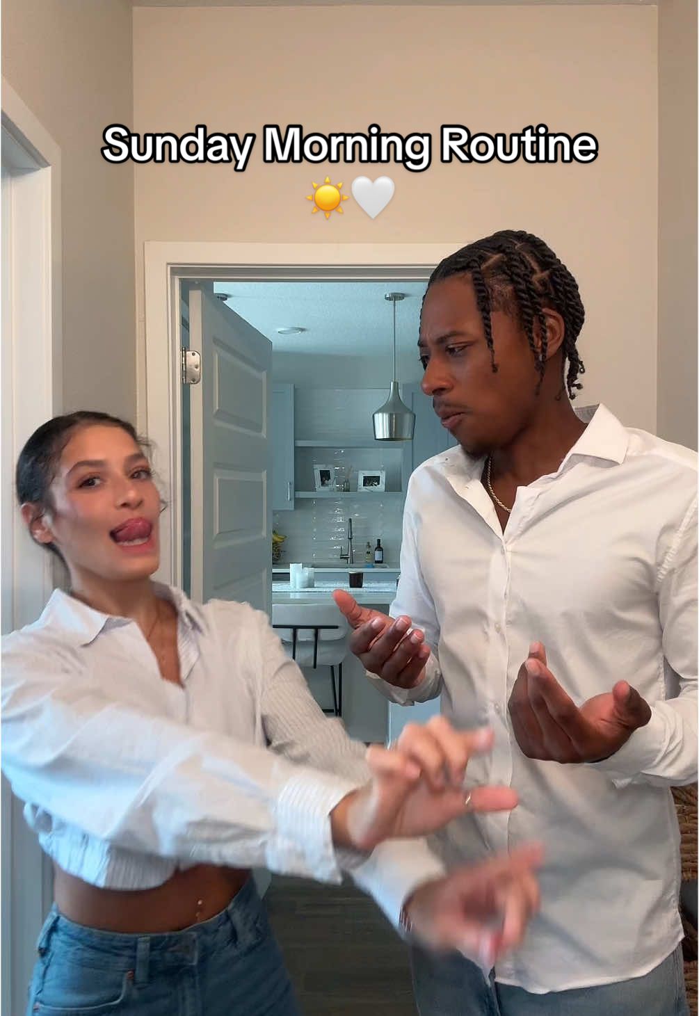 Surprisingly we made it on time 😂 #desandnaz #couples #relationshipgoals #relatable #funny #morningroutine 