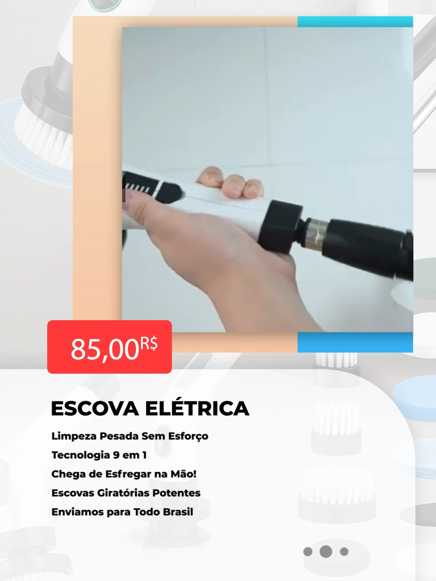 🧼✨ Transforme sua rotina com a Escova Elétrica Multifuncional 9 em 1 – sucesso absoluto na TikTok Shop! Chegou a aliada perfeita para a limpeza pesada do dia a dia! A Escova Elétrica Multifuncional 9 em 1, disponível agora na TikTok Shop, é ideal para quem busca praticidade e eficiência na hora de limpar banheiros, cozinhas, pisos, rejuntes e muito mais, sem esforço e sem dor nas costas. 🔋 Bateria Recarregável: Use por até 90 minutos com uma única carga. 🔌 Carregamento Fácil: Vem com cabo USB compatível com carregadores comuns. 🧩 9 Acessórios Inclusos: Perfeita para todos os cantinhos da casa. ⚠️ Importante: A escova elétrica foi projetada para atuar com movimentos giratórios. Evite aplicar força excessiva para não danificar o motor. 🚚 Envio rápido para todo o Brasil! 🛒 Compre com segurança na TikTok Shop e receba em casa com toda comodidade. 👉 Essa escova elétrica está entre os produtos mais vendidos e bem avaliados da TikTok Shop. Aproveite antes que acabe! #EscovaElétrica #LimpezaEficiente #TikTokShop #CasaLimpa