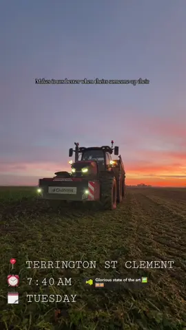 The good thing about the beet season, the winter sunrises 🌅📸 #fyp#sunrise#peaceful#agrispec#backbritishfarming🇬🇧#farmtok#thankafarmer#alone#norfolksfinest#mensmentalhealthmatters#mentalhealthmatters#case#contractor#sunset#contractor#greif#sillyseason 