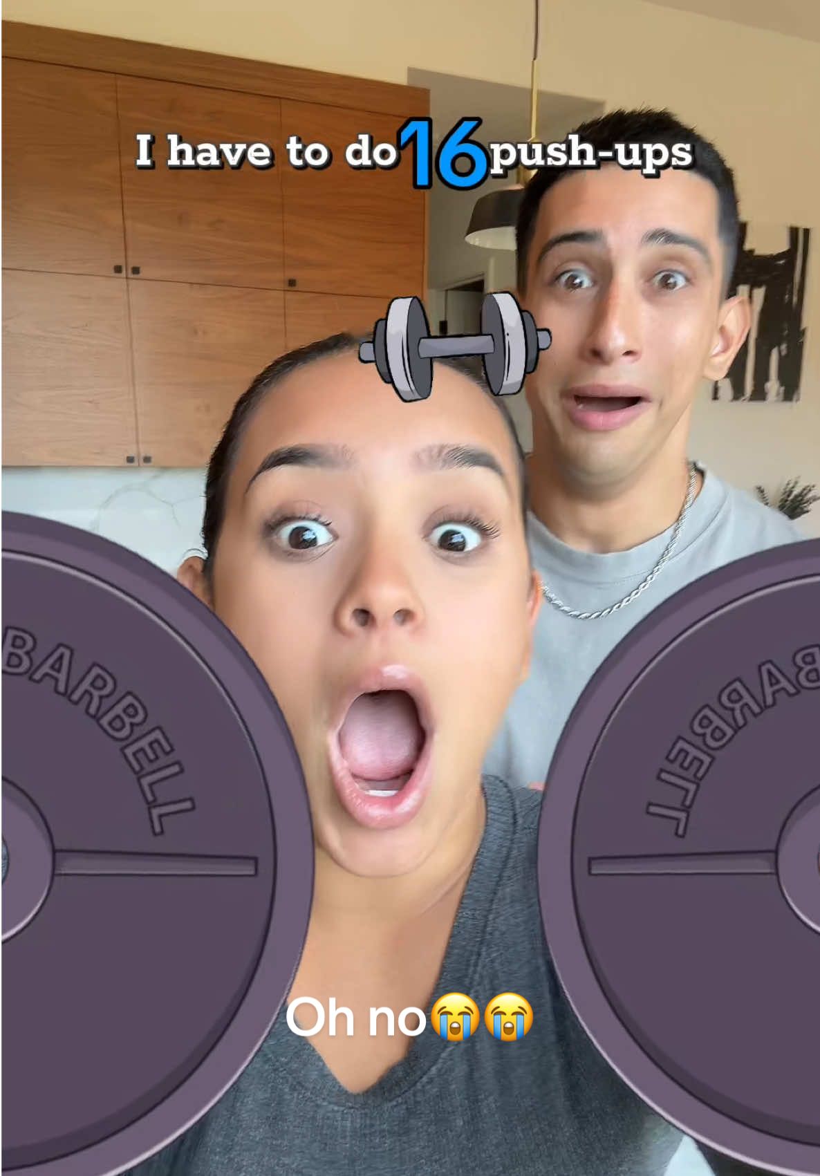 How many push ups do you have to do?😂 #viral #couple #fyp 