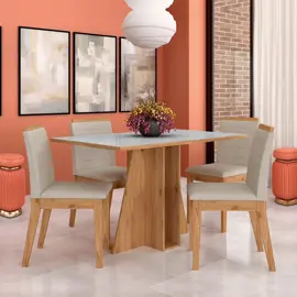 🔥 Mesa Com 4 Cadeiras Senegal 1,36 Cin/off Whit/bege - Móveis Arapongas De R$ 953,00 💰 *Por R$ 839,00* 😱 🛒 Compre agora 👉 https://s.shopee.com.br/6AYkd6i7Hm ⚠️ Promoção sujeita à alteração de preço e estoque do site