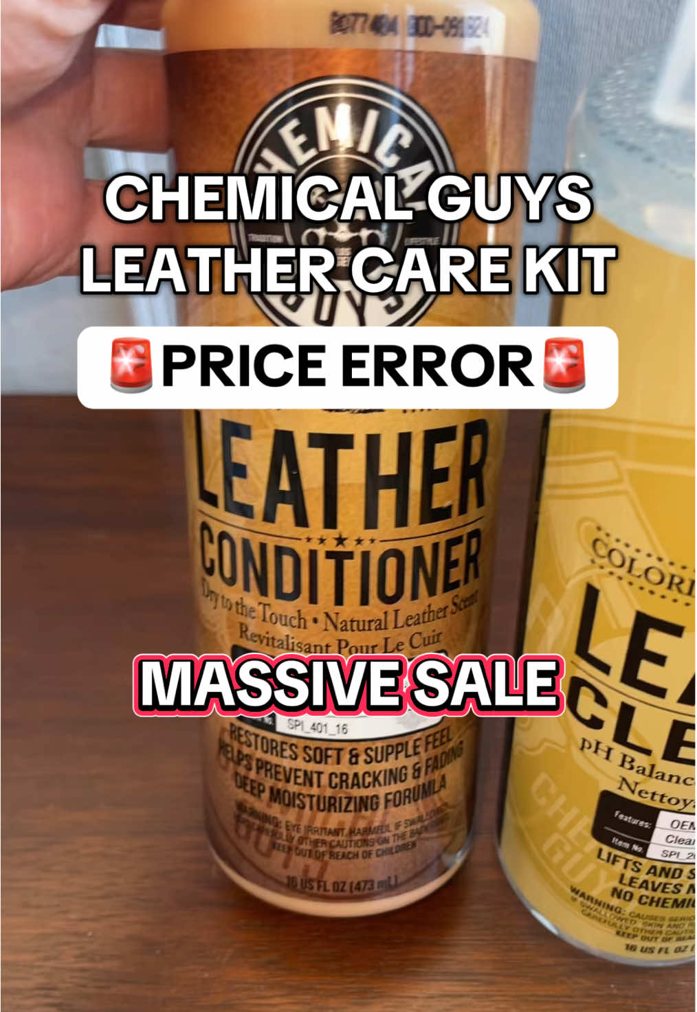 Get this bestselling Leather Care Kit by Chemical Guys on a massive discount right now! #chemicalguys #leathercare  #cardetailing  #TikTokShopCreatorPicks #TikTokShopUnboxing #tiktokshopfathersday #TikTokShopMemorialDay #TikTokShopSummerTurnUp #DealsForYouDays  #TTSLevelUp      #IfYouKnowYouKnow  