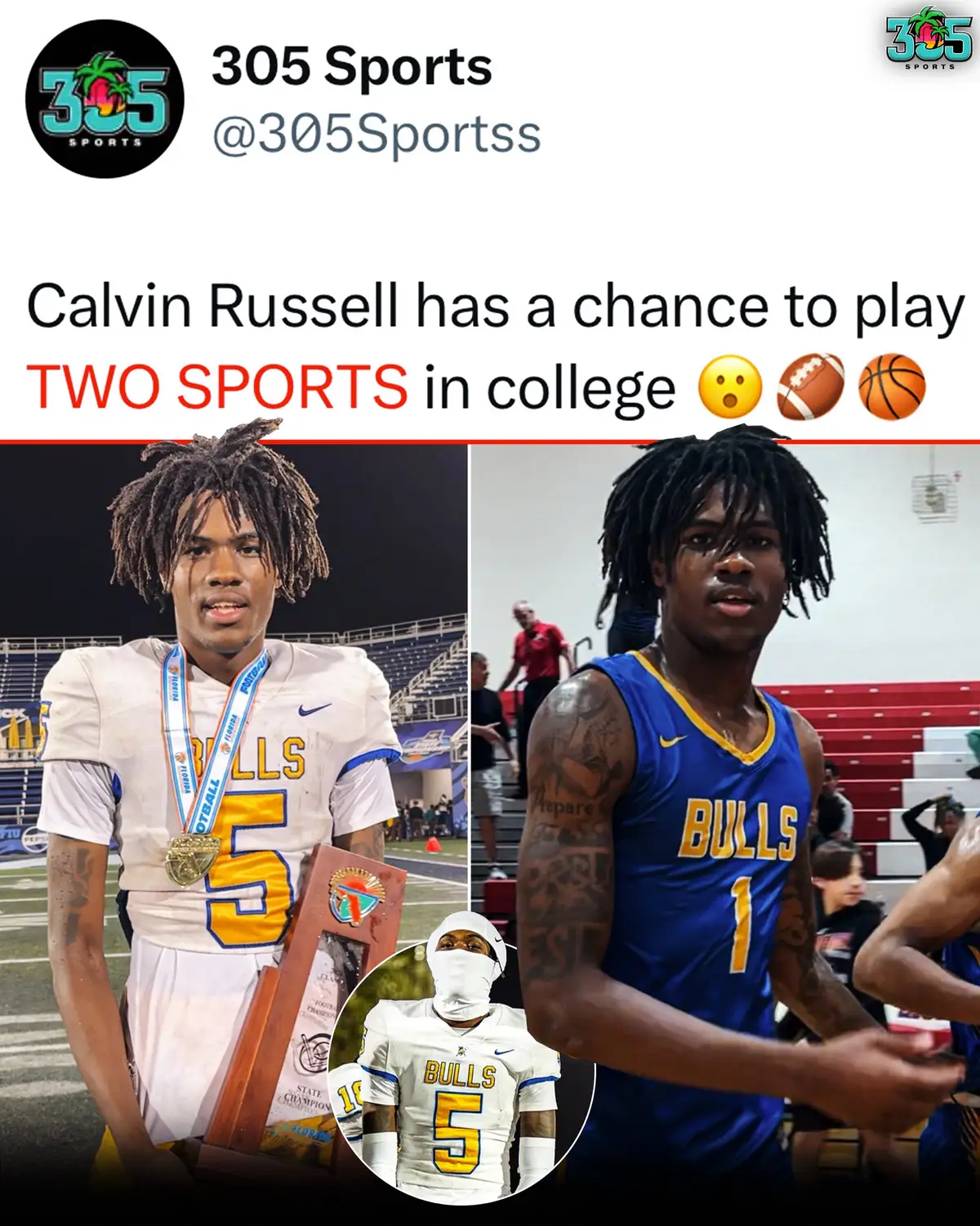 CJ is DIFFERENT. He’s built to play TWO sports in college 😳🔥  5⭐️ Calvin Russell is being recruited by ELITE schools to play football and basketball. Where should he commit? #football #basketball #fivestar #twosport #recruit #calvinrussell #miamifootball #miamihurricanes #highschoolfootball #highschoolbasketball #highschoolsports #athlete #sports #highlight 