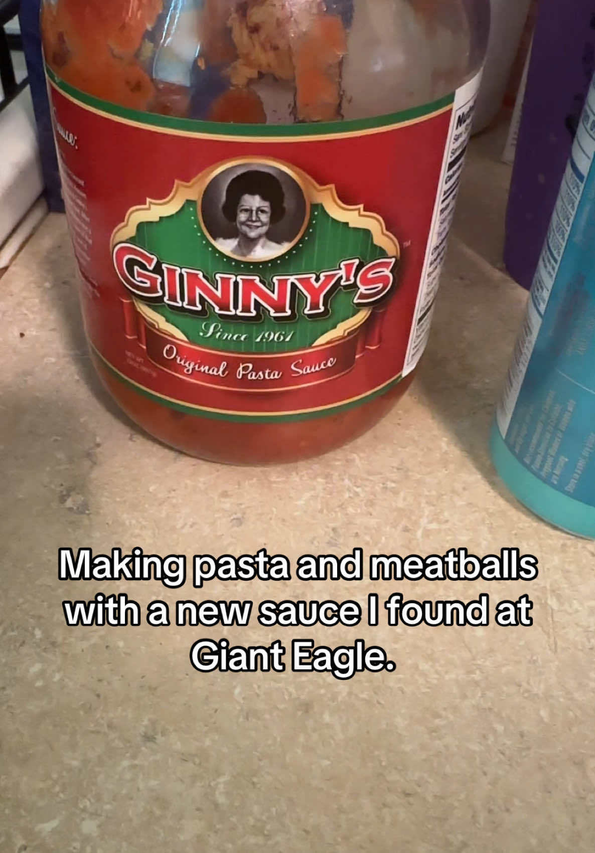 I found Ginny’s Pasta Sauce at @Giant Eagle in Erie PA. #dinner #pasta #meatballs #gianteagle #fordinner #cook #cooking 