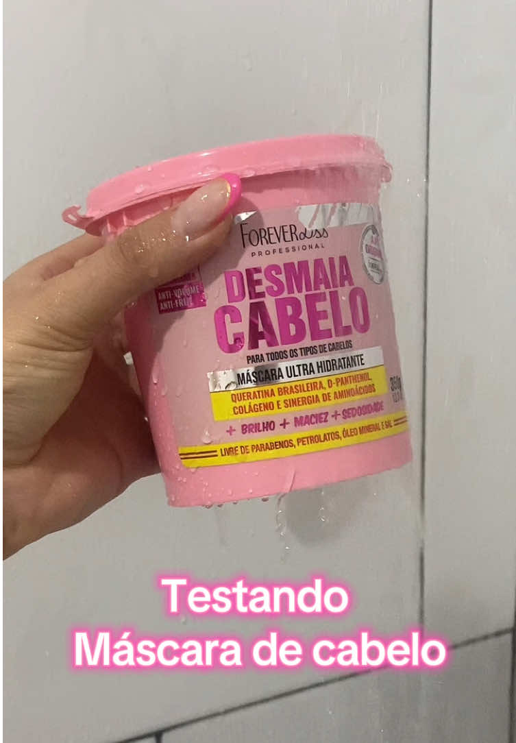 Máscara Desmaia Cabelo da @Forever Liss, produto aprovado. #mascaracapilar #dicas #desmaiacabelo ##cabelosaudavel 