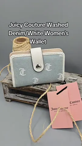 Juicy Couture Women's Wallet Washed Denim and White logo. . . #shoppingtiktok #wallet #juicycouture #womanwallet 