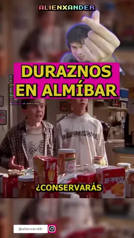 ¡No son aceitunas, son duraznos en almíbar! 😅🍑🥄 #Malcolm #MalcolmElDeEnmedio #Humor #Duraznos