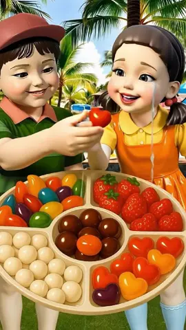 Squid Game AI Sharing Candy Snacks ASMR #squidgame #squidgame2 #ai #asmr #funny #cute #cartoon