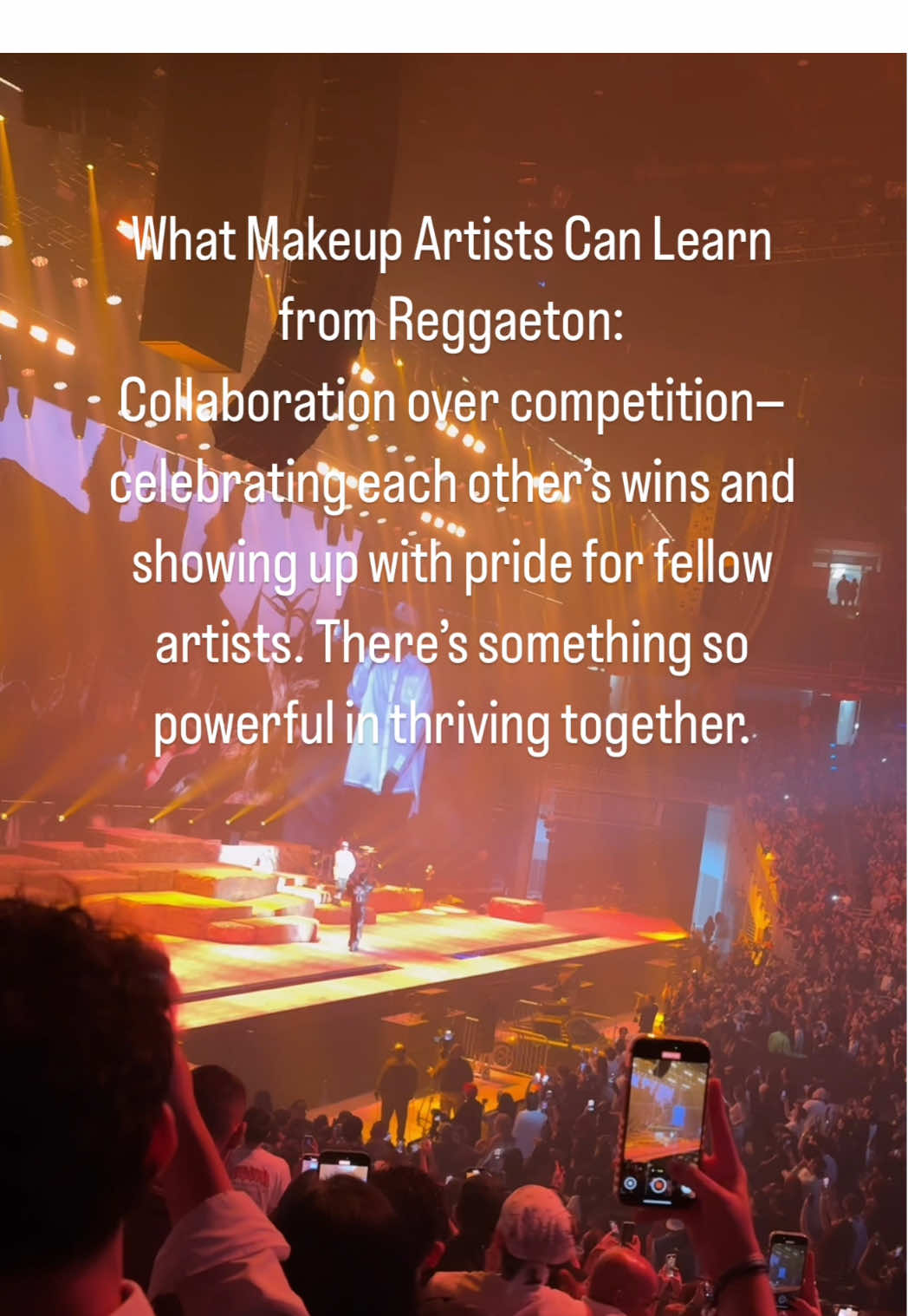 What Makeup Artists Can Learn from Reggaeton: Collaboration over competition… celebrating each other’s wins and showing up with pride for fellow artists. There’s something so powerful in thriving together 💖 I feel so lucky to have colleagues in this industry that root for me 🥹 even on moments when I doubt my self 