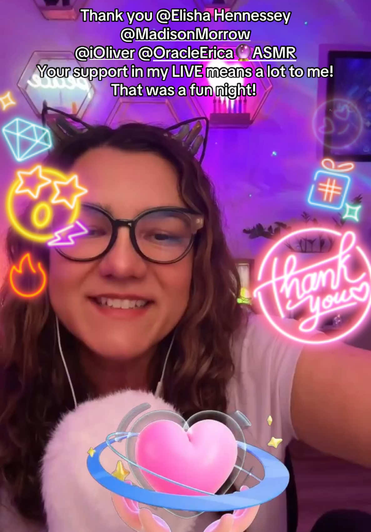 @Elisha Hennessey @Madison Morrow, @OracleErica🔮ASMR, @iOliver and @ArtuLive thank you for the incredible support in my LIVE! I will keep creating better LIVE content.  #tiktoklive #livehighlights #livegift #handhearts #handheart 