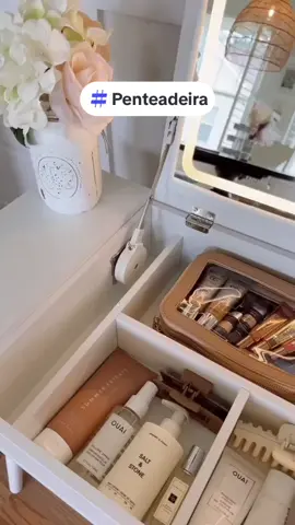 Penteadeira Escrivaninha Com Espelho Basculante #penteadeira #penteadeiraescrivaninha 