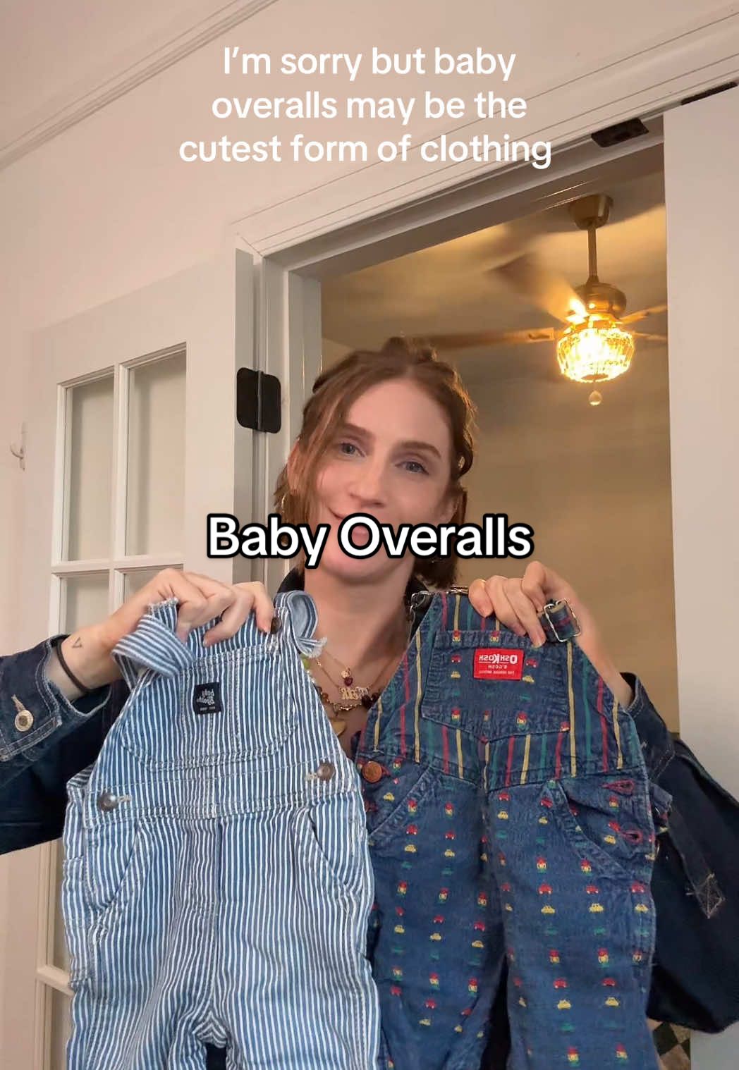 Safe to say this baby is gonna be rocking some overalls because this isn’t even half the collection #thrifted #babyclothes #thrifthaul #vintagebabyclothes #firsttimemom #pregnancytiktok @OshKosh B'gosh 