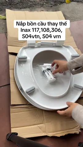 Nắp bồn cầu thay thế các mã Inax 117,108,306.... dài 42-44cm, rộng 37cm, ốc dài 10p #napboncau #napboncauroiem 