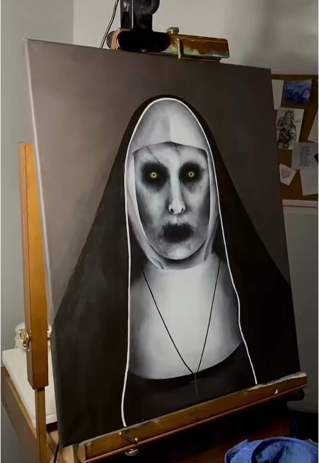 Part 2!! (guys I'm alive lol) Check out my ig for more @caroos.art #fyp #theconjuring #horror #painting #acrylicpainting #horrortok #conjuring #art #foryou #fypシ #parati #horrorart #theconjuringuniverse