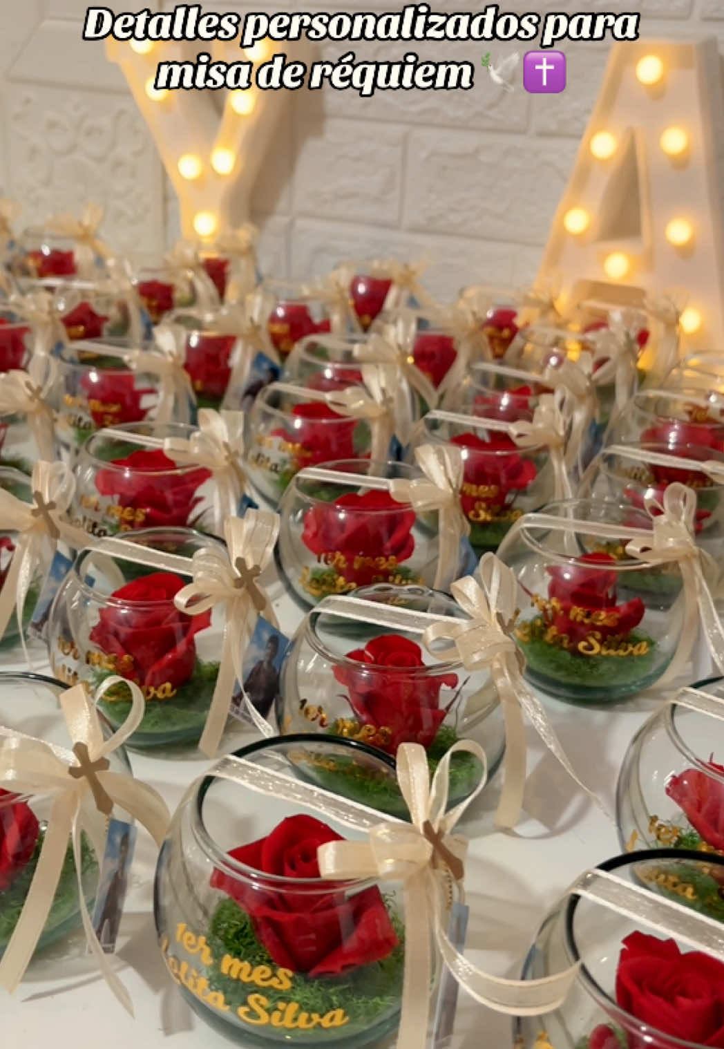 Detalles personalizados para misa de réquiem 🕊️#fyp #foryoupage #recuerdos #detallespersonalizados 