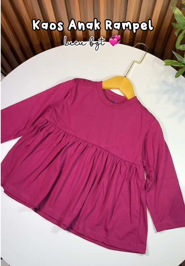 Kaos lengan panjang bahan adem 💕 #kaosanakperempuan #atasananakperempuan 