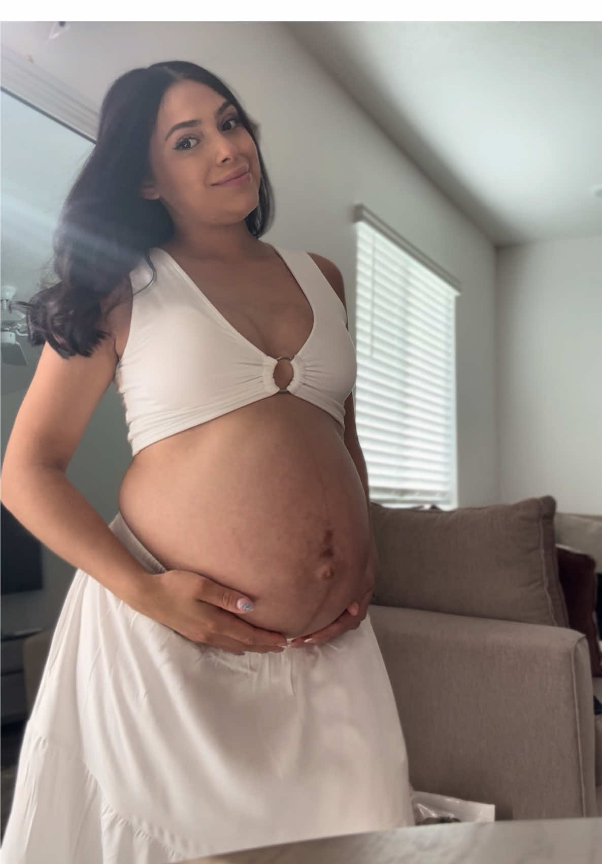 My belly is the best accessory at this point!  #maternityphotoshoot #getdressedwithme #pregnant🤰 #boymom #firsttimemom 