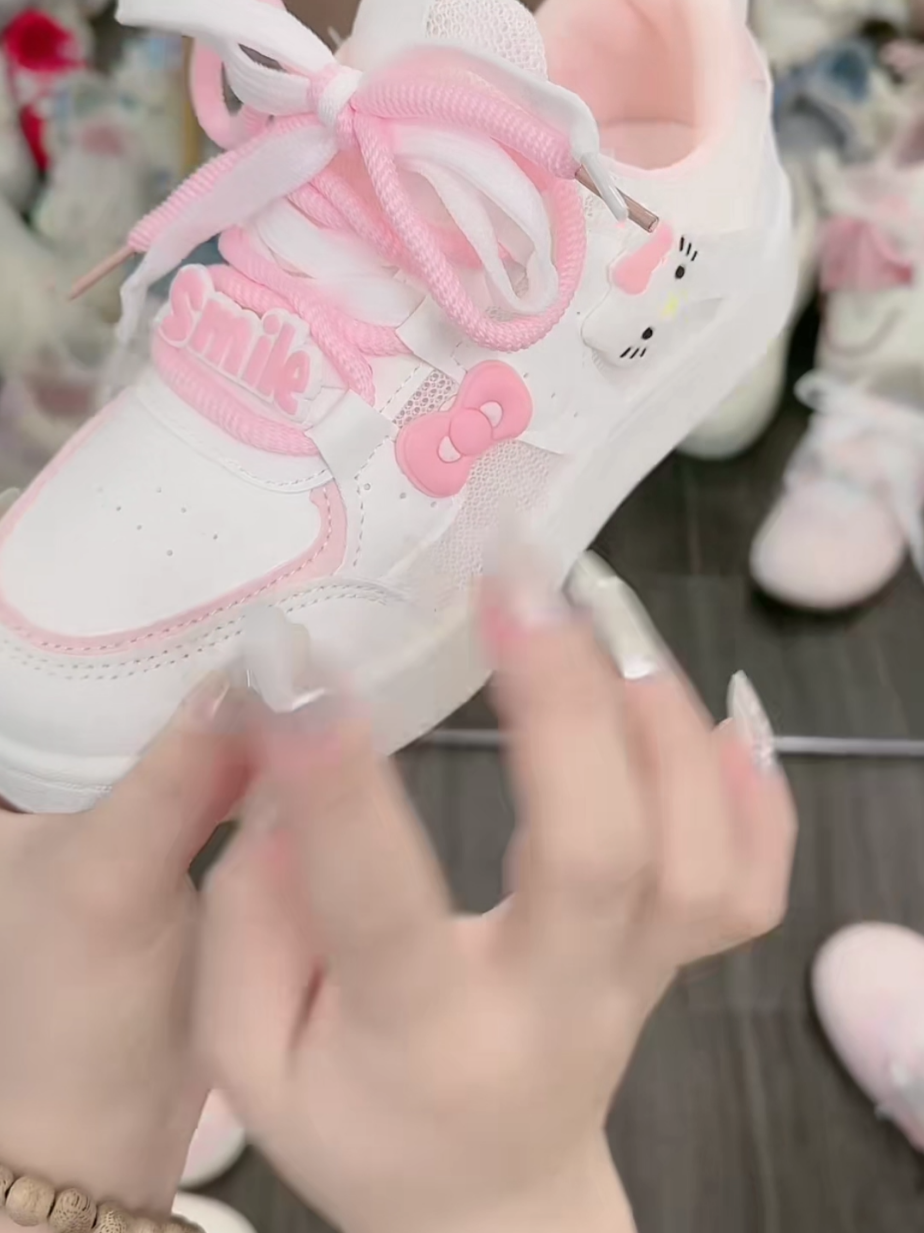 Giầy thể thao mèo hello phối lưới hai màu hồng và xanh nữ #giaythethao #giaysneaker #giaydonde #giaysieunhe #hottrend #xuhuong #xuhuongtiktok 