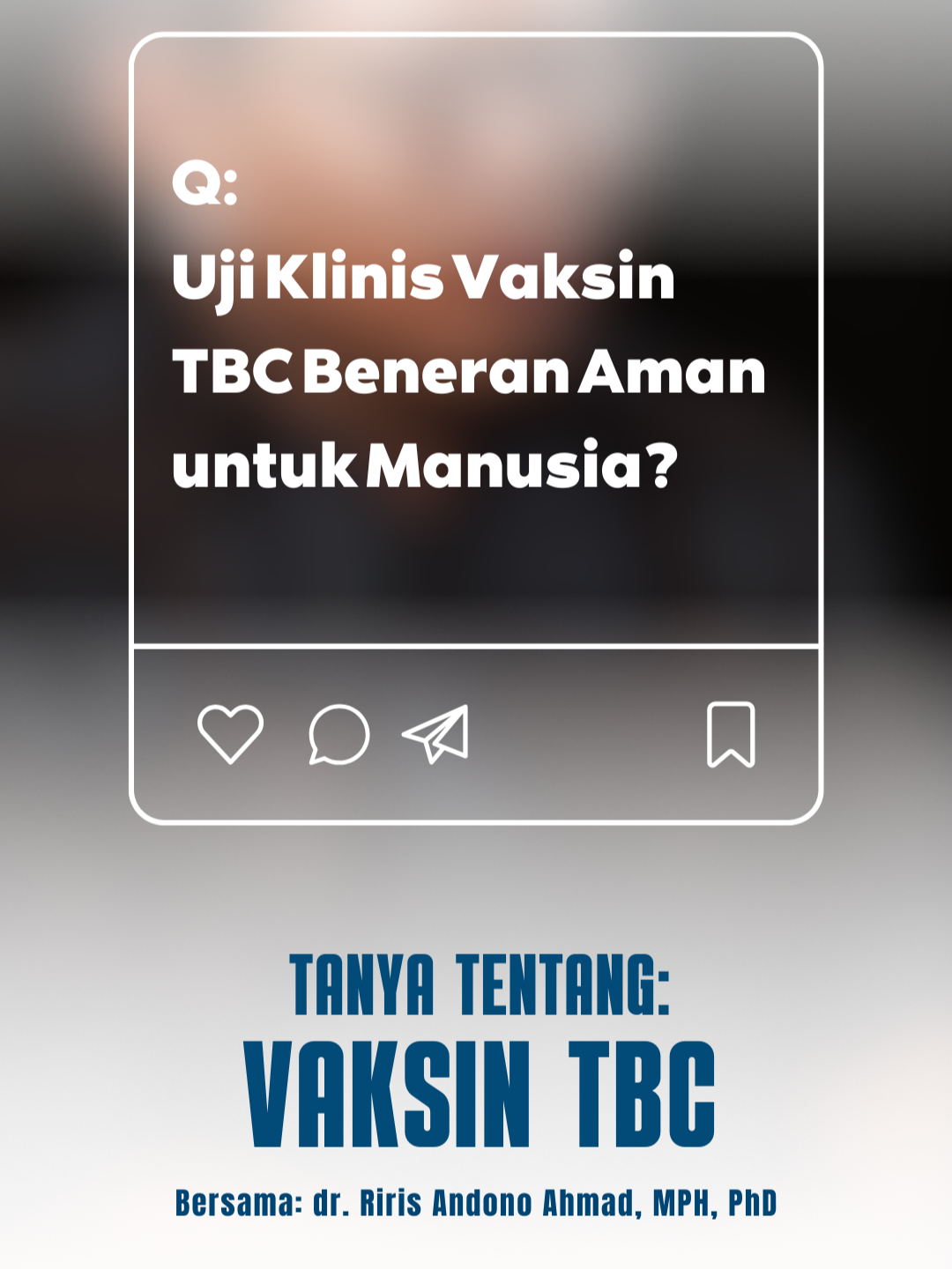 VAKSIN TBC AMAN BUAT MANUSIA??? Keamanan uji klinis vaksin TBC yang disponsori Bill Gates diragukan keamanannya. Benarkah vaksin yang sedang diuji ini sudah pasti aman bagi manusia? Simak penjelasan dari ahlinya di QnA spesial kami dalam TROPMEDask episode terbaru di YouTube 