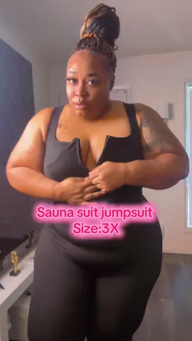 Sauna sculpt compression jumpsuit! Wearing size:3X #saunajumpsuit #jumpsuit #workoutjumpsuit @She’s Waisted  #sheswaisted #tiktokshopcreatorpicks #ttscreatorbash 