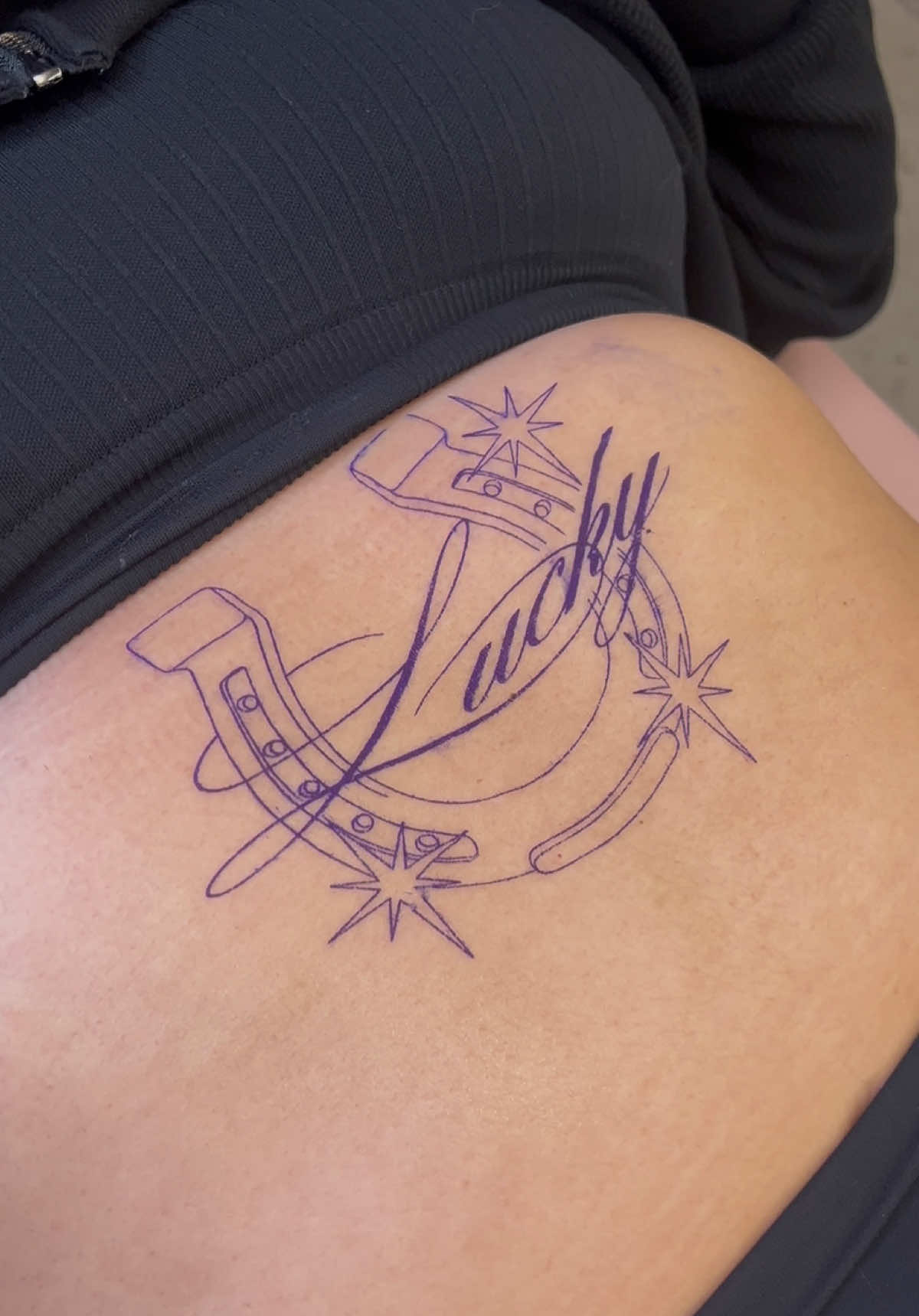 ✨lucky✨ tattoo made today 💞 #tattooartist #tattooideas #latattooartist #lucky #sternumtattoo 