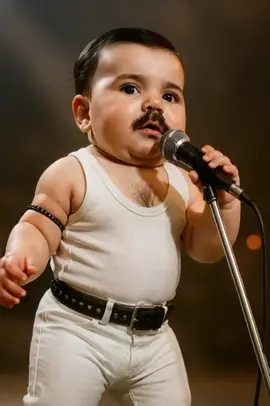 🍼👑 Versão 2 – Bem exagerada e teatral, estilo Freddie: Aviso de fofura lendária! O bebê mais teatral do TikTok chegou cantando alto: “I want to break free… do berço!” 😂 Com fralda, bigode e presença de palco, ele não anda… ele desfila como um campeão, meus caros! Assista por sua conta e risco: esse bebê vai roubar seu coração com um bohemian ninar-sody! 💛 #Rockcomia #BebêDoQueen #FreddieMercury #QueenVibes #TikTokEngraçado #RockBaby #BebêEstrela #WeAreTheChampions