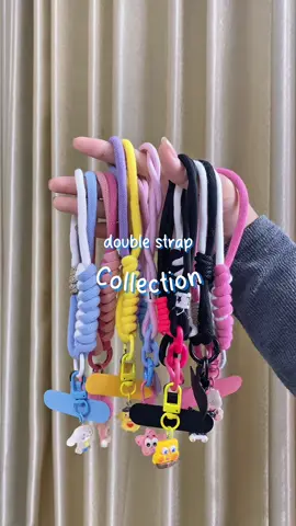 double strap character collection✨ #strapphone #phonestrap #gantunganhp #straphp #talihp #phonestraps #lanyardstrap #wibgajian #fyp #viral 