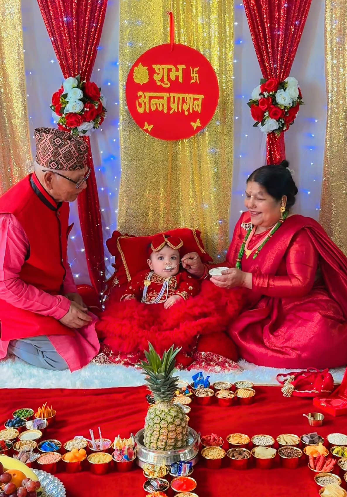 Thank you family for all the love & blessings to our daughter on her special day🙏 #family #pasni #ricefeedingceremony #6monthsold #ArielRose #specialday #blessed @C.K. Basnet @🌙 @Madiya basnet @Tara Lamichhana @Radha Krishna 👯