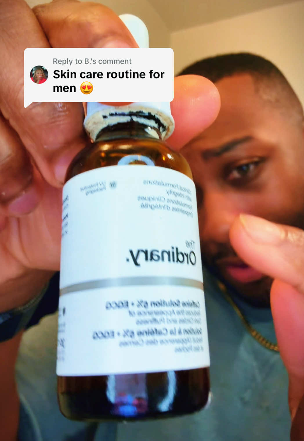 Replying to @B. 🥹🥹 thank you! Also, in the end I said.. IM BLACK and won’t crack.  ➖➖➖➖➖➖➖➖➖ #fyp #theordinaryeyeserum #ordinaryskincare #viralvideo #foryoupage #skincare #content 