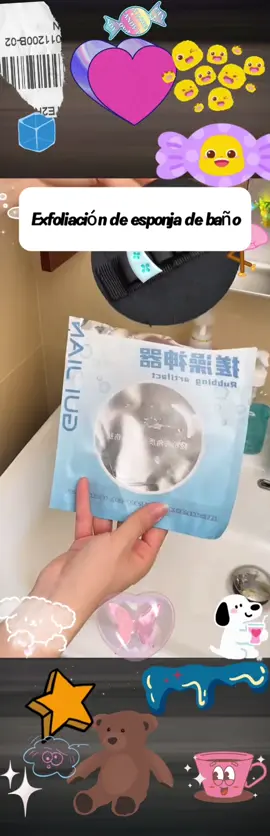 Exfoliación de esponja de baño#tiktok #TikTokShop ##fyp #fypシ 