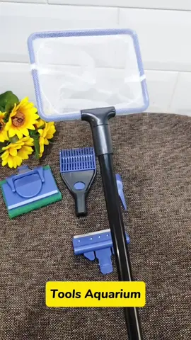 pembersih kaca akuarium set 5 in 1  jaring serokan wiper spons bisa untuk membersihkan jamur kotoran untuk merapikan batu dan tanaman hias aquascape aquarium tools cleaning 
