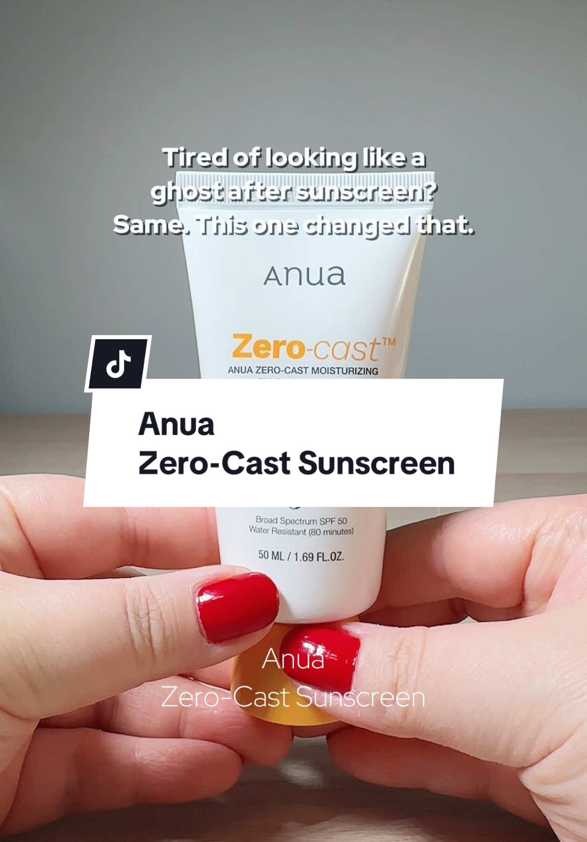 Anua’s zero white cast sunscreen feels light and amazing on the skin. It also doesn’t leave a white cast. Highly recommend this sunscreen! @Anua Store US #anua #koreansunscreen #koreanskincare #sunscreen #skincare #spf50 #dealsforyoudays #tiktokshopmemorialday 