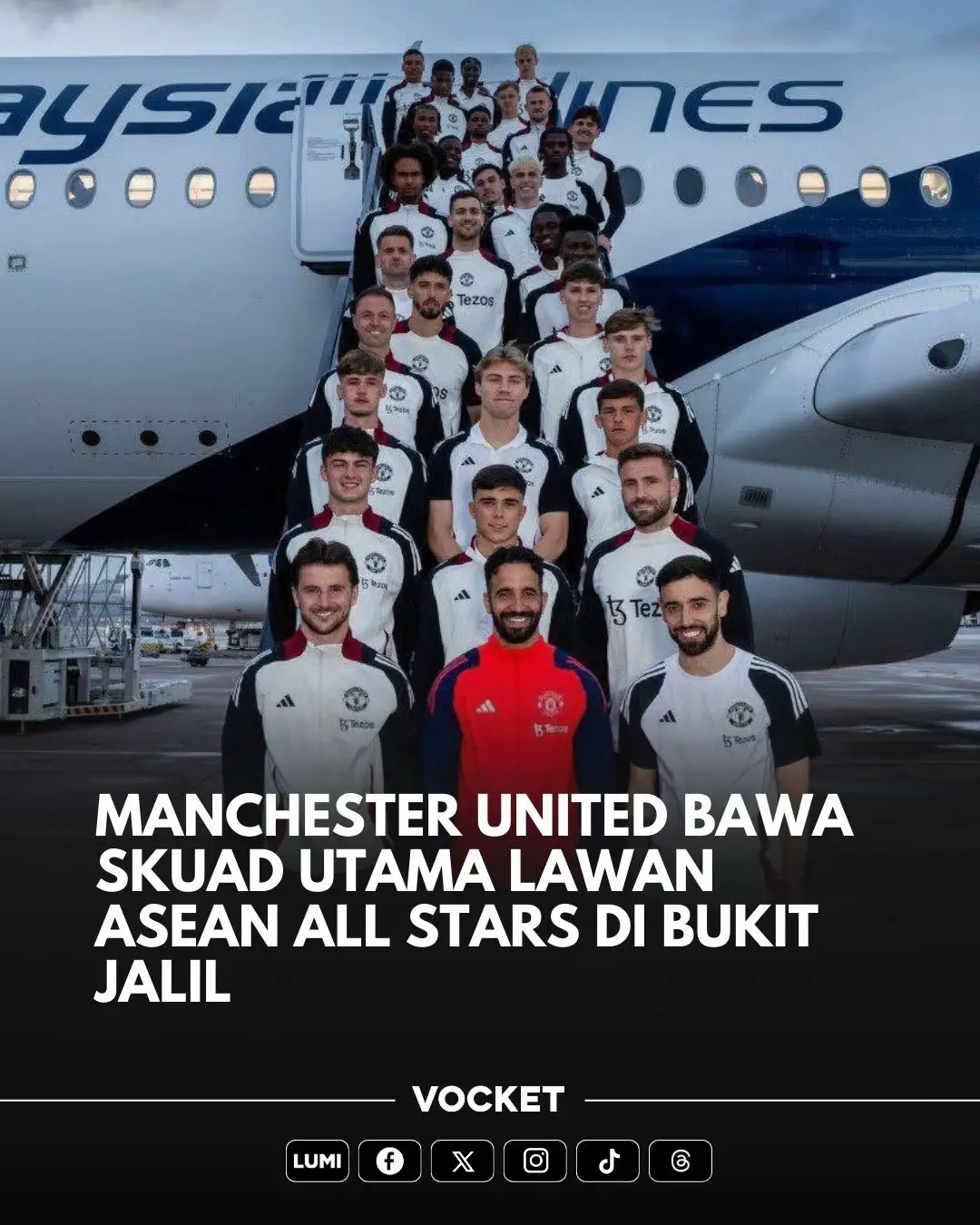 Selepas tamat saingan EPL musim ini, skuad Manchester United bergegas ke Kuala Lumpur bagi menghadapi perlawanan merebut Piala Maybank menentang Asean All Stars di Bukit Jalil rabu ini.  #manchesterunited #asean #fyp #foryoupage #fyppppppppppppppppppppppp 