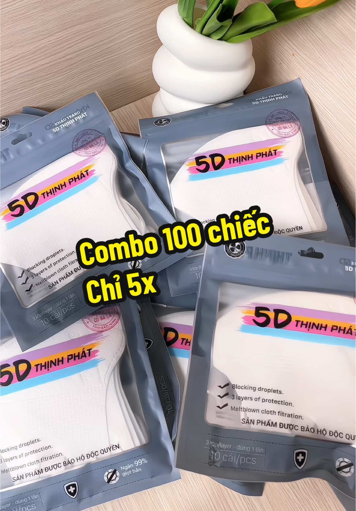 Combo 100 chiếc khẩu trang 5D Thịnh Phát chỉ 5x nha cả nhà ơi #khautrang #khautrang5d #khautrangthinhphat #xuhuong #xuhuogtiktok #video #videoviral #fyp #tieuninh369 