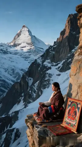 Can you feel her presence on the sacred slopes of Kailash? Amidst the whispering winds and ancient snow, Red Tara gazes back—fierce, compassionate, awake. Her Thangka glows with timeless energy, inviting you to pause, to breathe, to remember the power that already lives within you. #kailash #mountkailash #redtara #thangka #meditation #meditationjourney #meditate #innerpeace #compassion #energyhealing #wisdom 