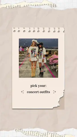 pick your concert outfit 🌉🔥💋 #fypシ #fyp #slideshowgame #slideshowtrend 
