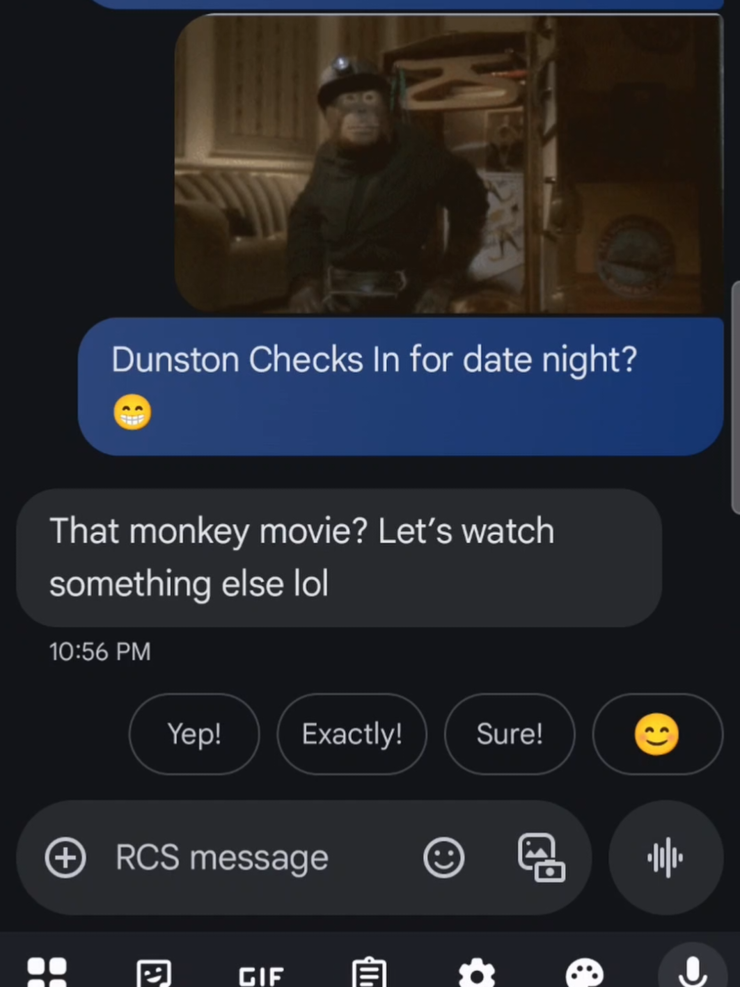 Maybe next week... 🐒😢 #couplecomedy 