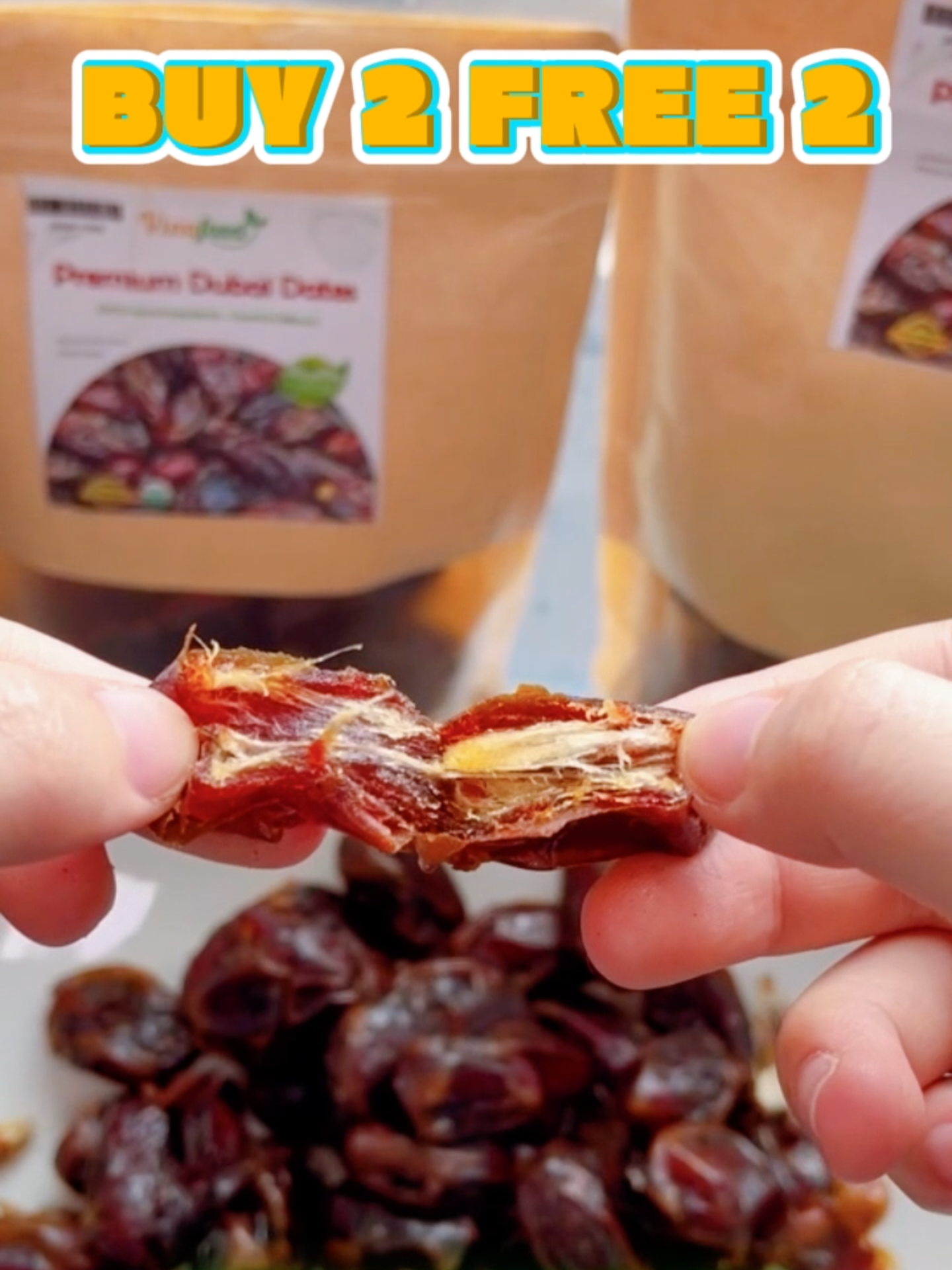 BUY 1 GET 1] VinaFood Sweet Date Palm Soft Dried Dabai Dates#buy1take1kiwi #Food #foodtiktok #3FFOOD #3ffooddriedmango #FoodTok #healthy food without oil #healthy food stock #healthy foods australia #healthyfood