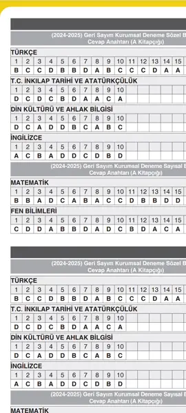 full geri sayım 2 cevap anahtarı 