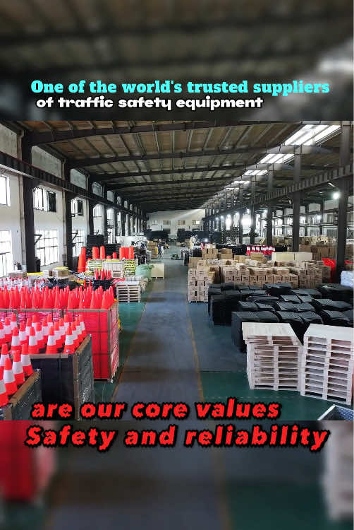 One of the word’s trusted suppliers of traffic safety equipment - rubber cones,speed bumps,and more🙈#traffic #roadsafety #cones #speedbumps #factory 