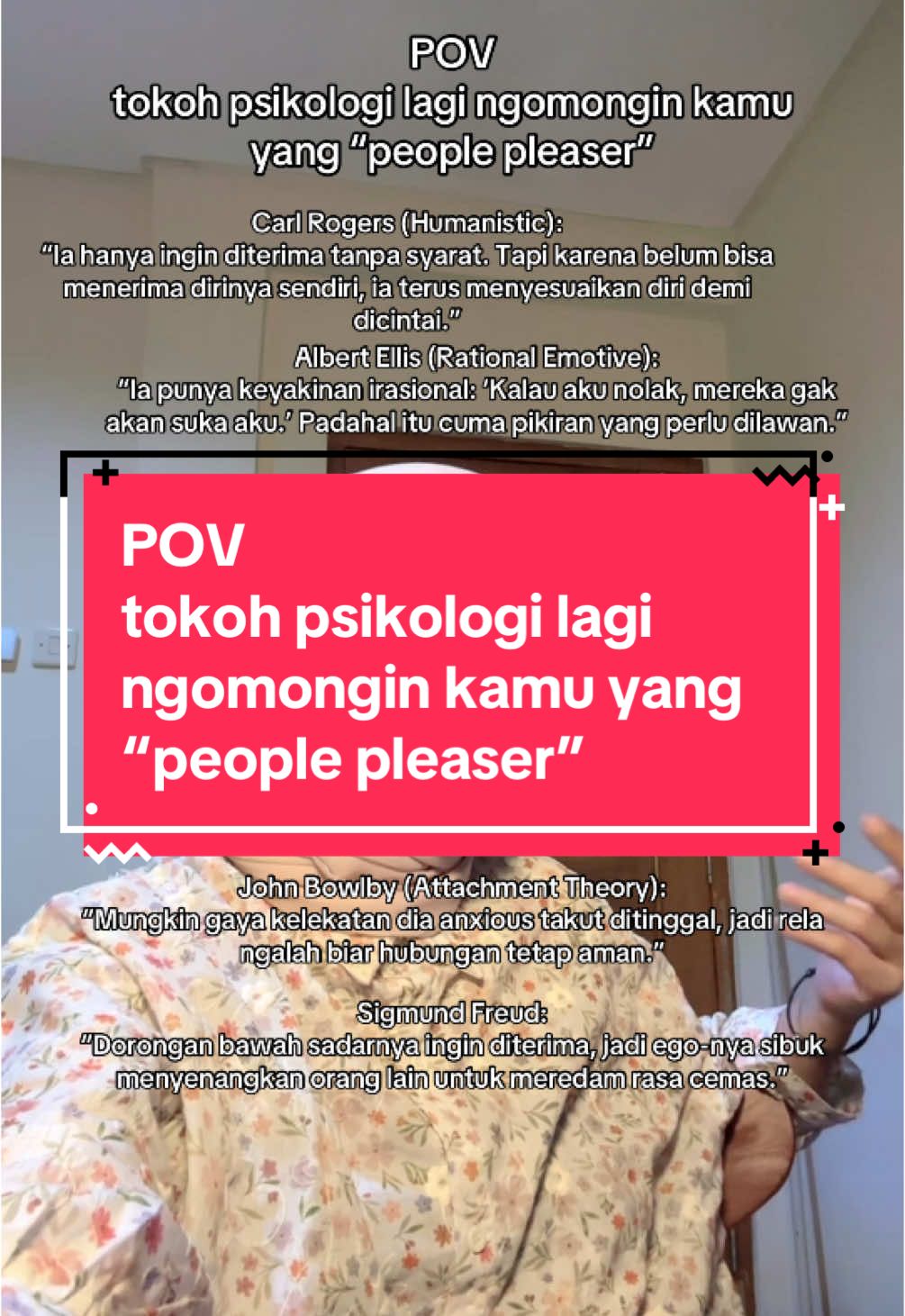 POV tokoh psikologi lagi ngomongin kamu yang “people pleaser” #viral #freud #rogers  