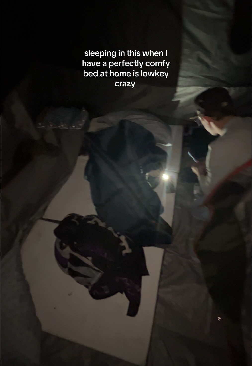 overall enjoy camping but also like why lol #camping #tent #relatable 